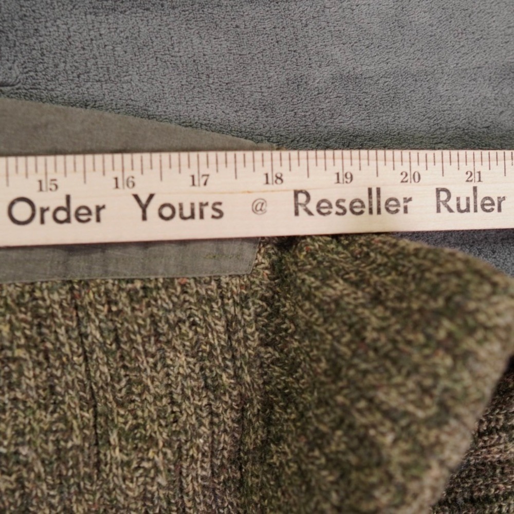 Eddie Bauer Sweater Mens Large Brown Pullover Military Crew Neck Elbow Patches - Picture 8 of 11